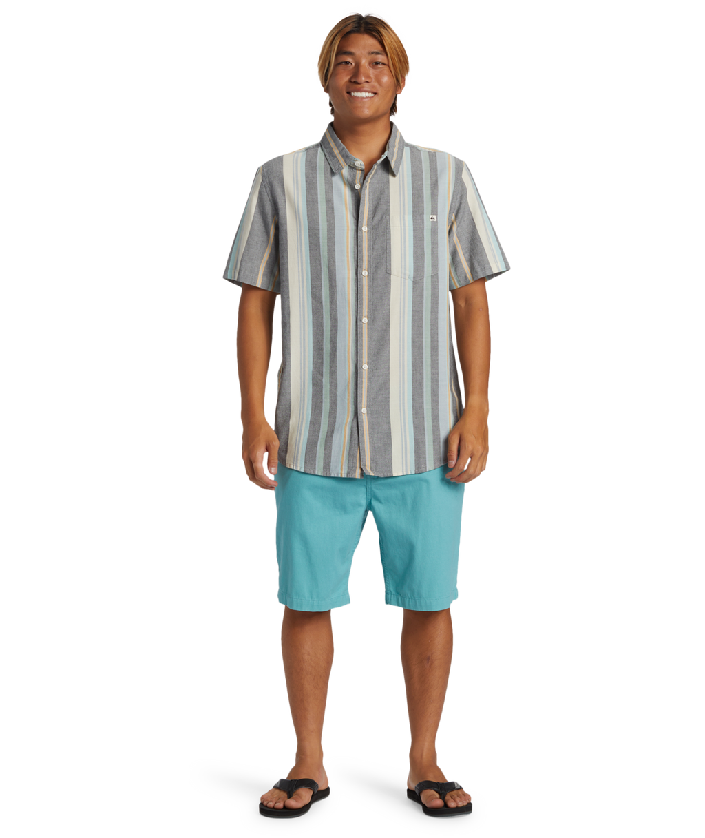 Quiksilver Oxford Stripe Classic S/S Shirt-Black