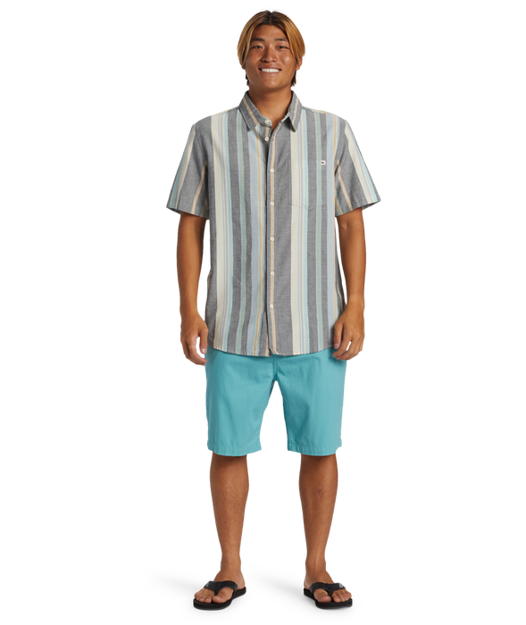 Quiksilver Oxford Stripe Classic S/S Shirt-Black