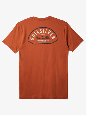 Quiksilver Logo Lockup Tee-Baked Clay— Alternate View