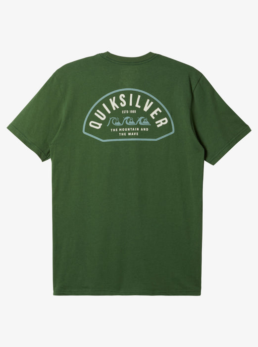 Quiksilver Logo Lockup Tee-Greener Pastures