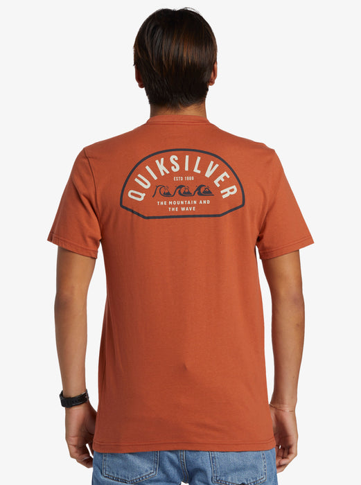 Quiksilver Logo Lockup Tee-Baked Clay