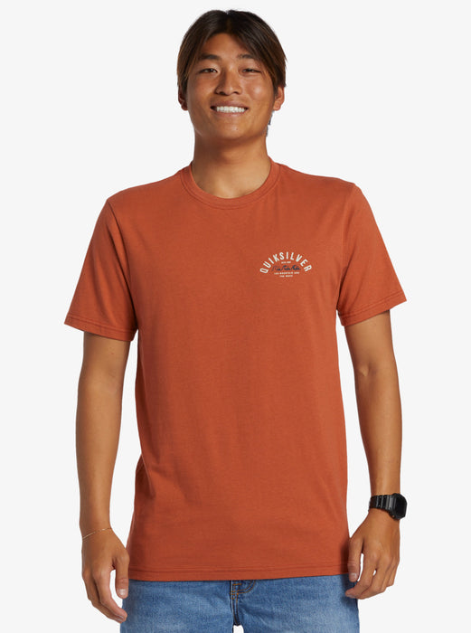 Quiksilver Logo Lockup Tee-Baked Clay