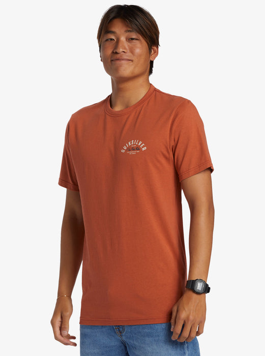 Quiksilver Logo Lockup Tee-Baked Clay