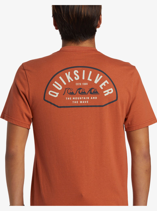 Quiksilver Logo Lockup Tee-Baked Clay