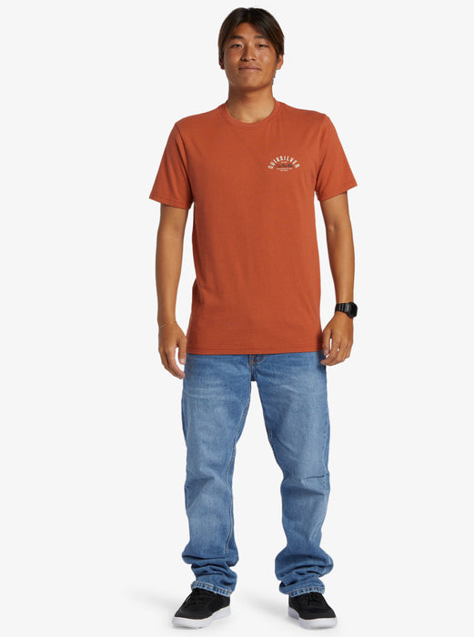 Quiksilver Logo Lockup Tee-Baked Clay
