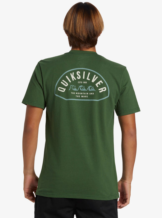 Quiksilver Logo Lockup Tee-Greener Pastures