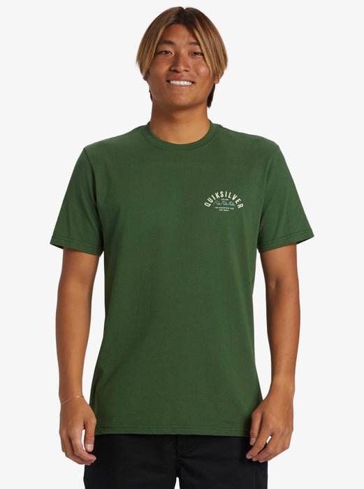 Quiksilver Logo Lockup Tee-Greener Pastures