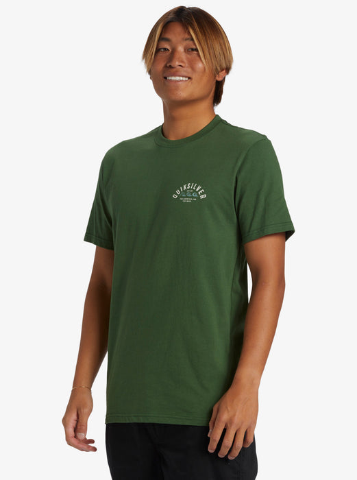 Quiksilver Logo Lockup Tee-Greener Pastures