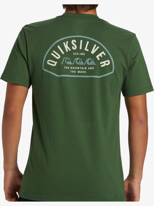 Quiksilver Logo Lockup Tee-Greener Pastures