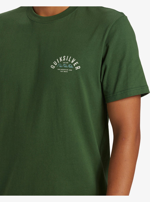 Quiksilver Logo Lockup Tee-Greener Pastures