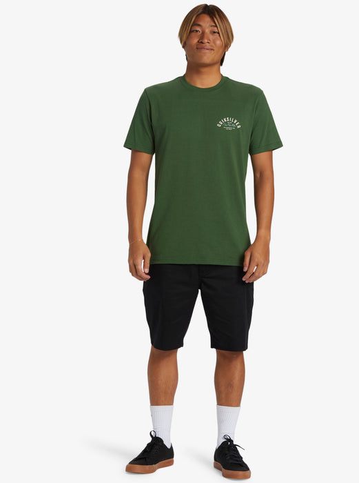 Quiksilver Logo Lockup Tee-Greener Pastures