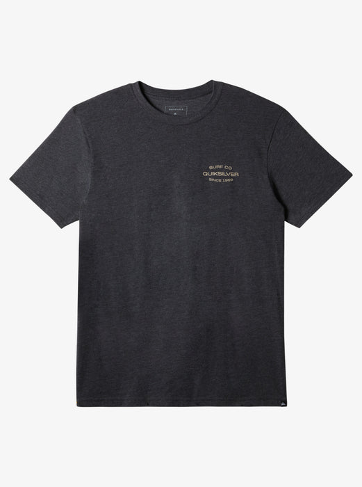 Quiksilver Surf Lockup Mod Tee-Charcoal Heather