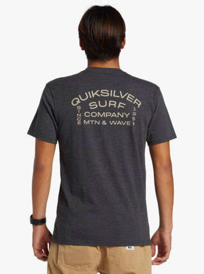 Quiksilver Surf Lockup Mod Tee-Charcoal Heather