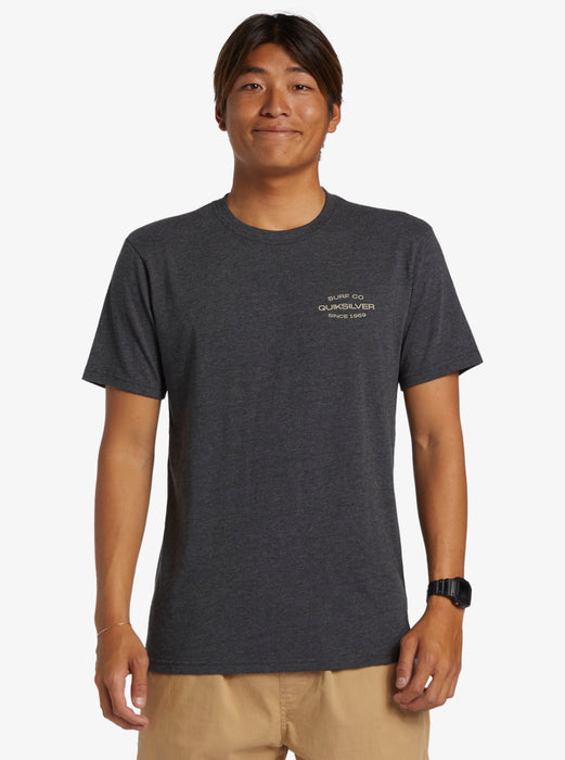 Quiksilver Surf Lockup Mod Tee-Charcoal Heather