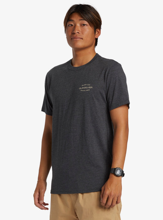 Quiksilver Surf Lockup Mod Tee-Charcoal Heather