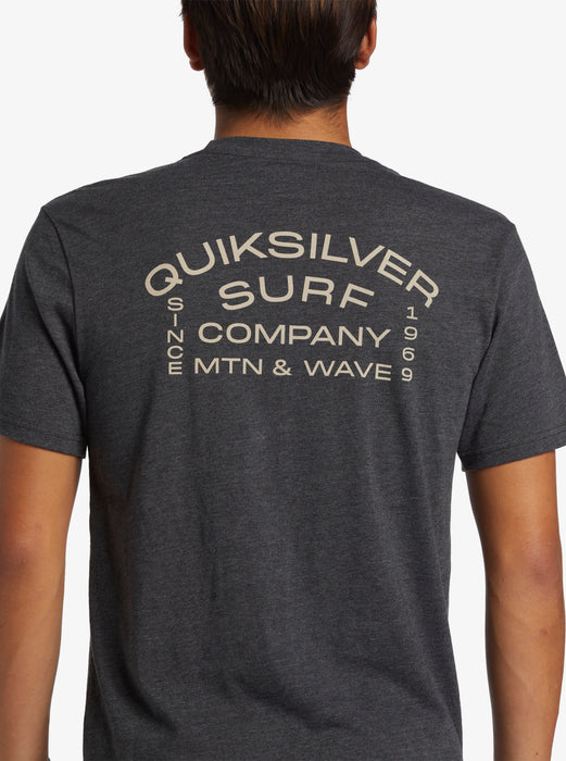Quiksilver Surf Lockup Mod Tee-Charcoal Heather