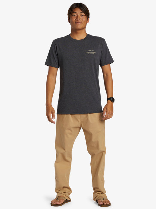 Quiksilver Surf Lockup Mod Tee-Charcoal Heather