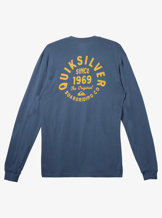 Quiksilver Circled Script L/S Tee-Bering Sea