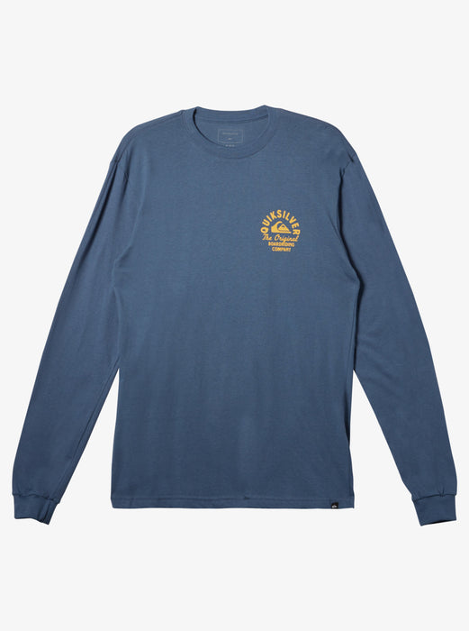 Quiksilver Circled Script L/S Tee-Bering Sea