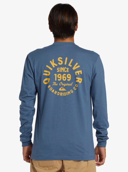 Quiksilver Circled Script L/S Tee-Bering Sea