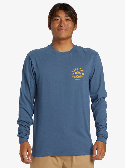Quiksilver Circled Script L/S Tee-Bering Sea