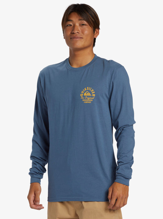 Quiksilver Circled Script L/S Tee-Bering Sea
