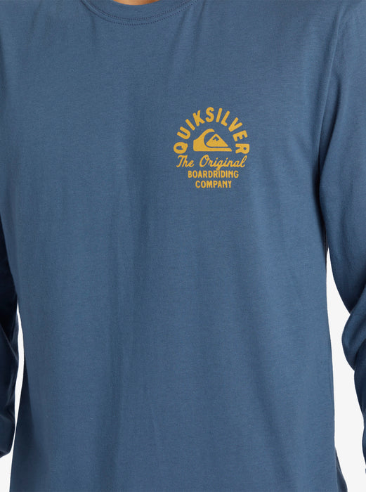 Quiksilver Circled Script L/S Tee-Bering Sea