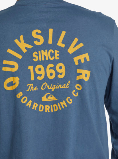 Quiksilver Circled Script L/S Tee-Bering Sea