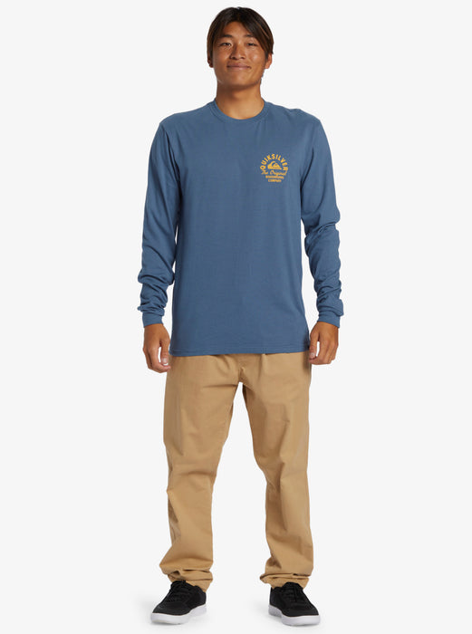 Quiksilver Circled Script L/S Tee-Bering Sea