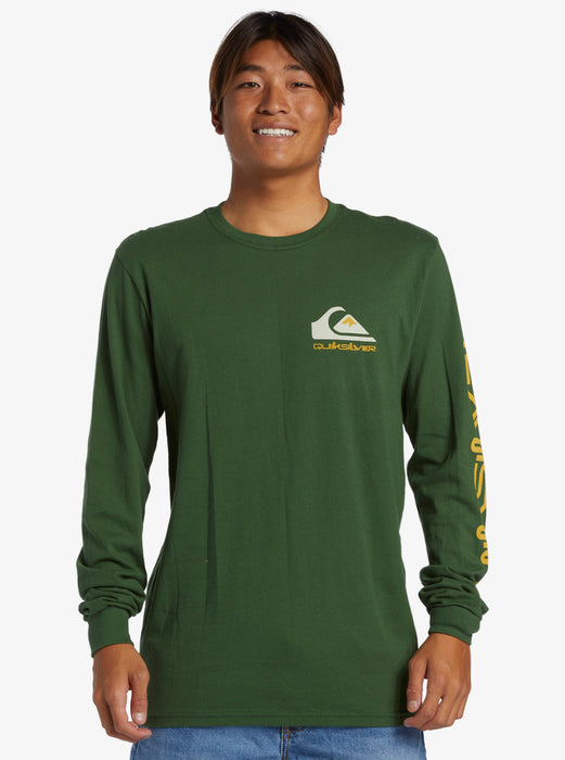 Quiksilver Omni Logo L/S Tee-Greener Pastures