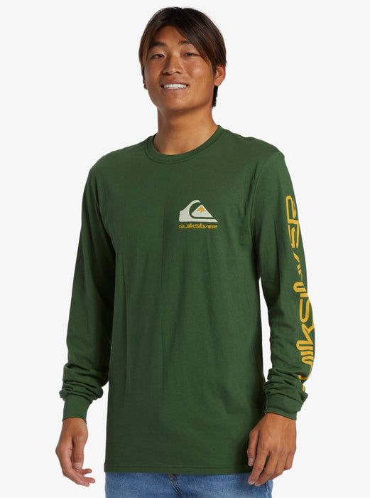 Quiksilver Omni Logo L/S Tee-Greener Pastures