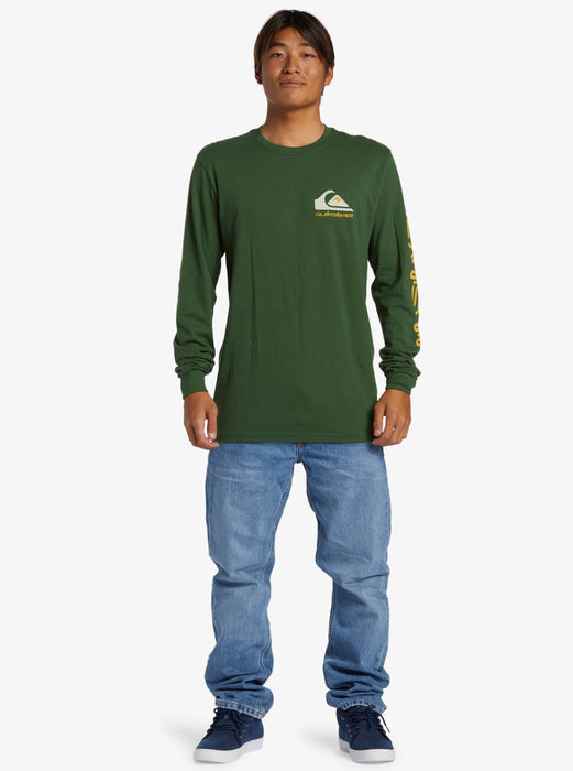 Quiksilver Omni Logo L/S Tee-Greener Pastures