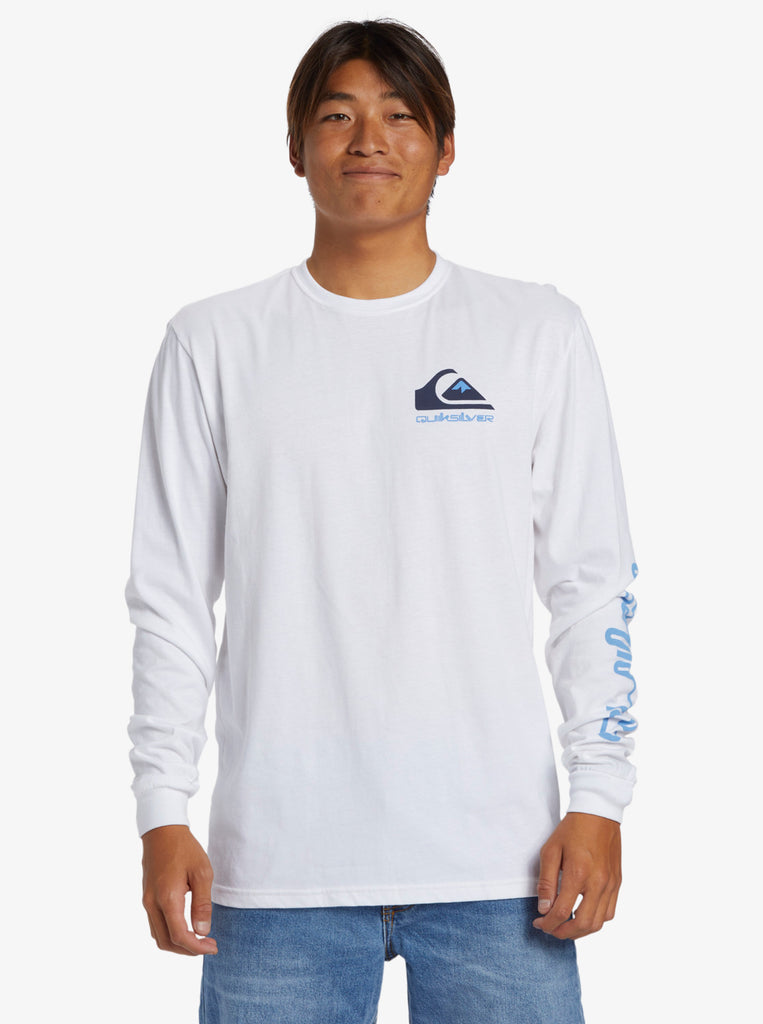 Quiksilver Omni Logo L/S Tee-White — REAL Watersports