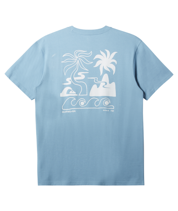 Quiksilver Tropical Breeze Mor Tee-Blue Shadow