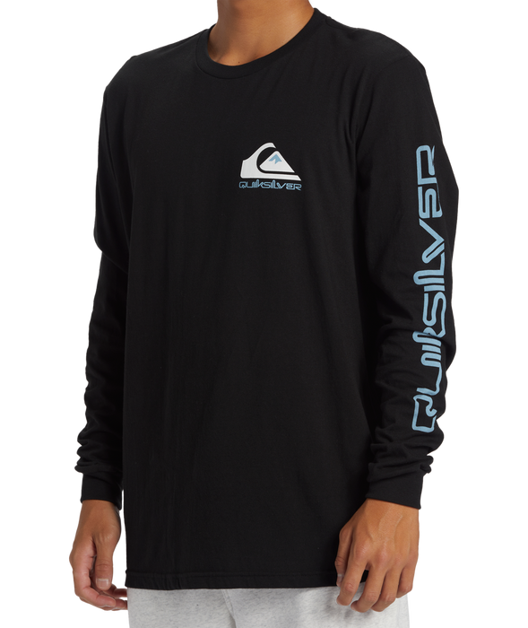 Quiksilver Comp Logo  L/S Tee-Black