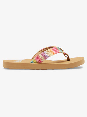 Roxy RG Porto Raffia Sandal-Pink/Raspberry— Alternate View