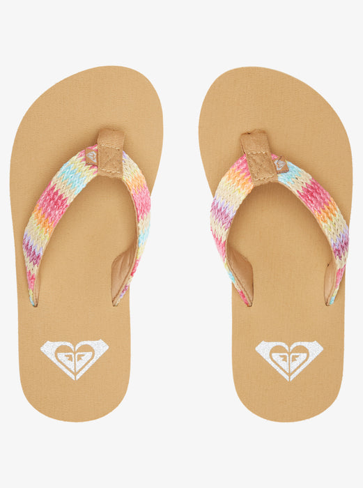 Roxy RG Porto Raffia Sandal-Pink/Raspberry