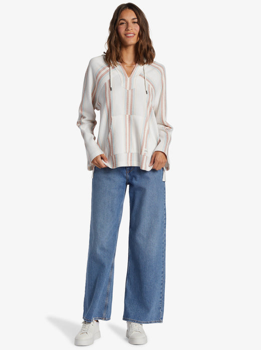 Roxy Wild And Free Sweatshirt-Bonzer Stripe Snow White