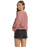Roxy Made For You V-Neck L/S Shirt-Ash Rose