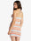 Roxy Retro Coast Halter Mini Dress-Warm Sunset Stripe