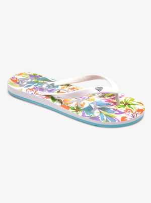 Roxy Tahiti VII Sandal-White/C Pink/Floral Print