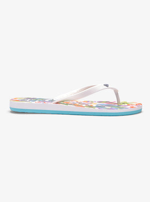 Roxy Tahiti VII Sandal-White/C Pink/Floral Print— Alternate View