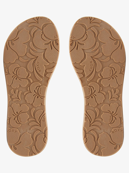 Roxy Porto Raffia Sandal-Fall Leaf Multi
