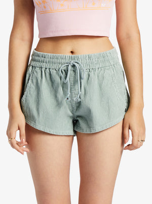 Roxy Scenic Route Cord Shorts-Blue Surf