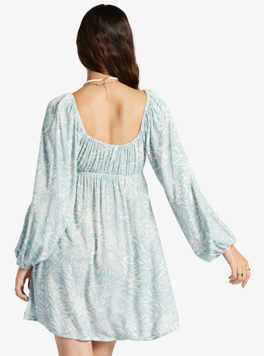 Roxy Sweetest Shores Dress-Blue Surf