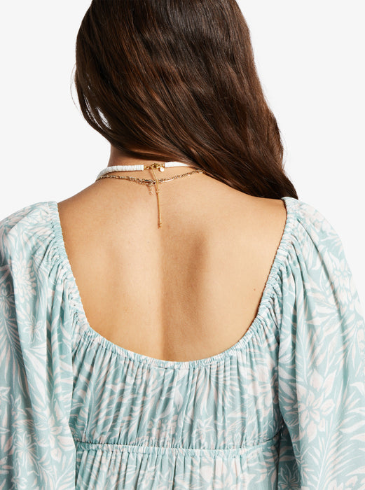 Roxy Sweetest Shores Dress-Blue Surf