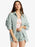 Roxy Kick Back Washed Cord L/S Shirt-Blue Surf