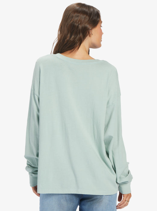 Roxy Surf Tropics L/S Tee-Blue Surf