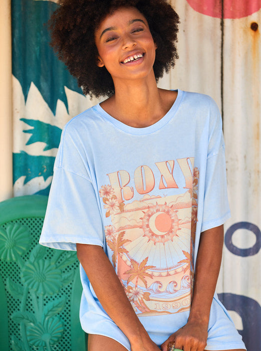 Roxy Star Chart Tee-Bel Air Blue