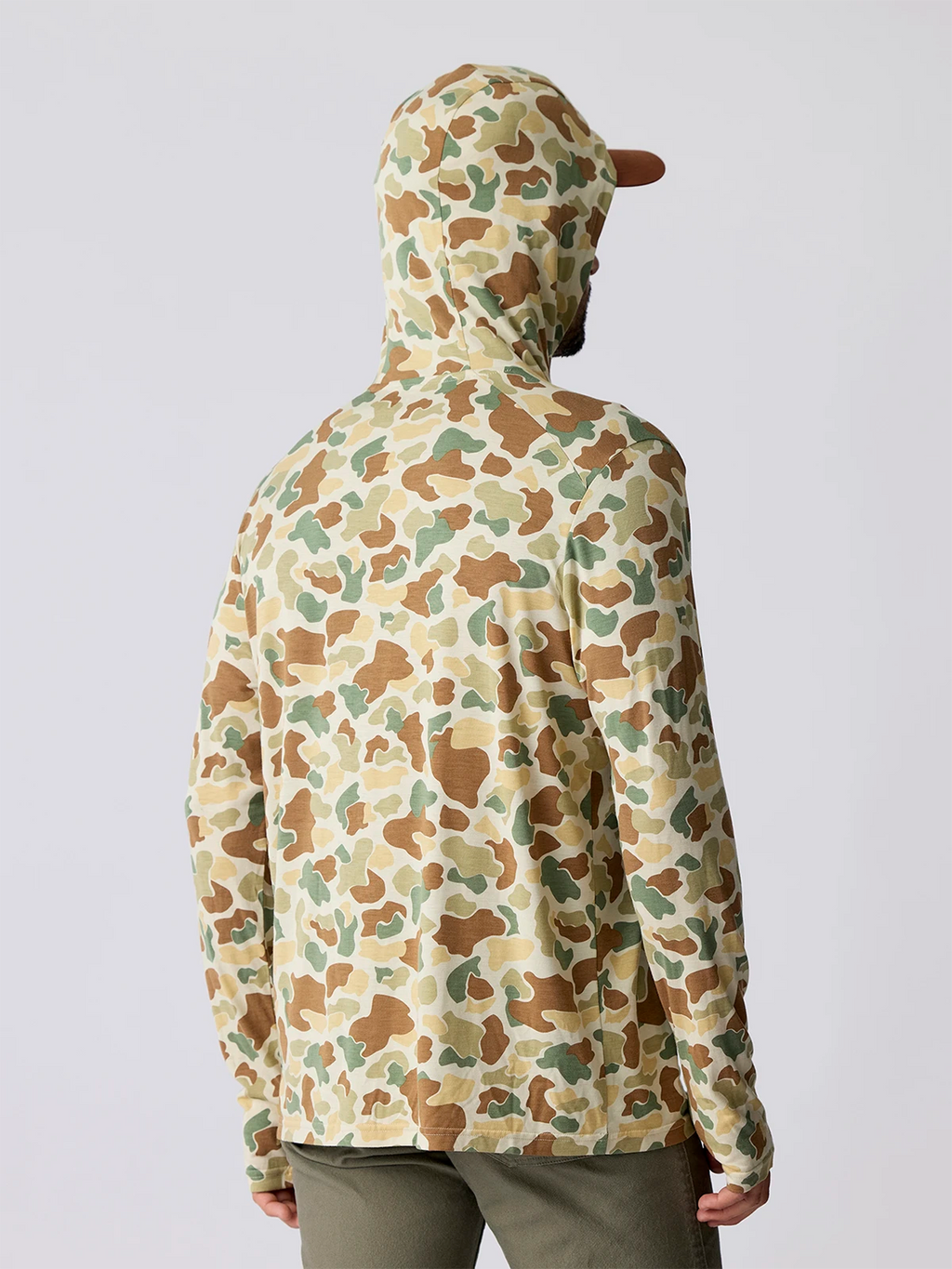 Free Fly Bamboo Shade Hooded L/S Shirt-Vintage Camo